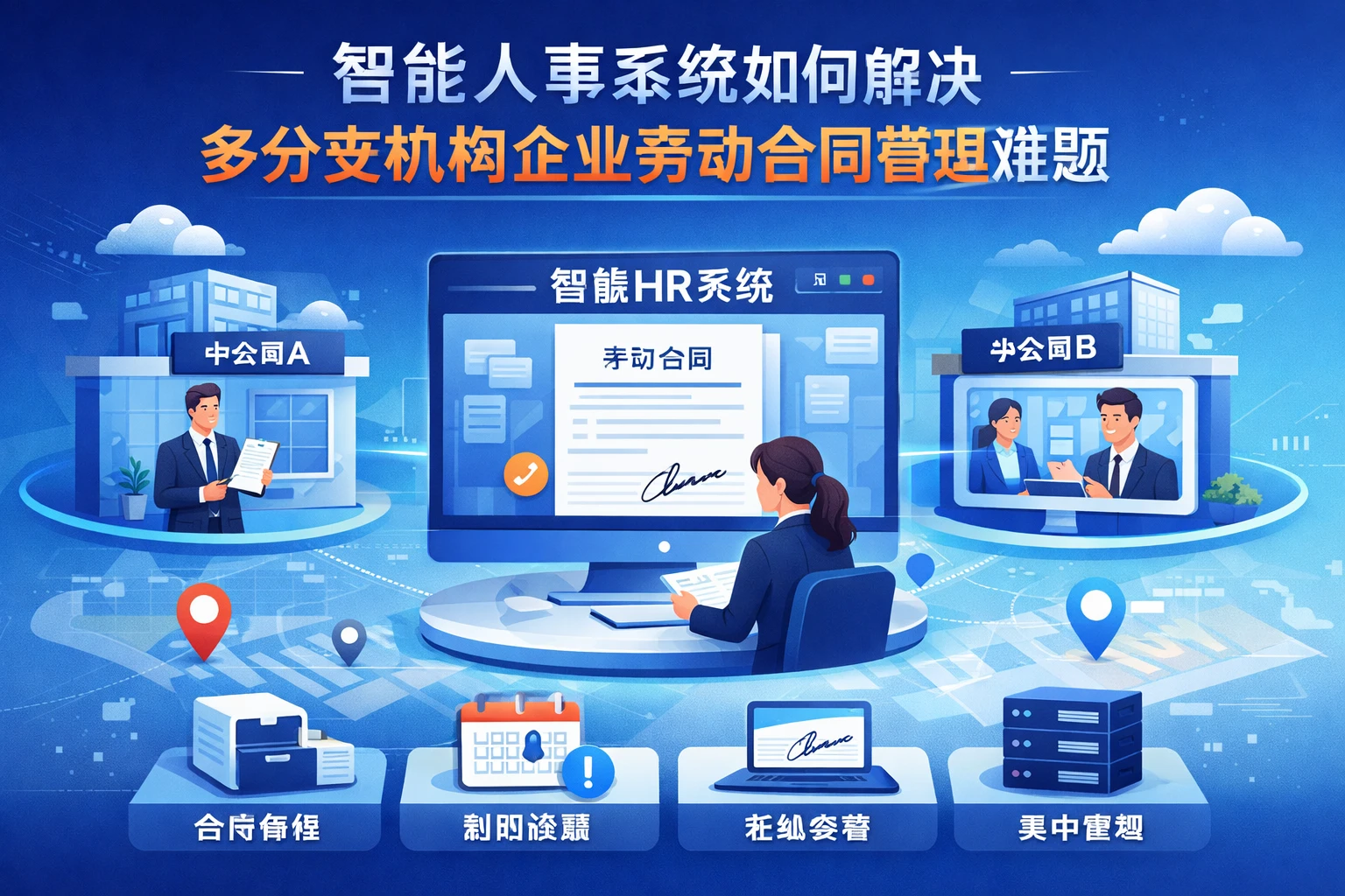 智能人事系统如何解决多分支机构企业劳动合同管理难题