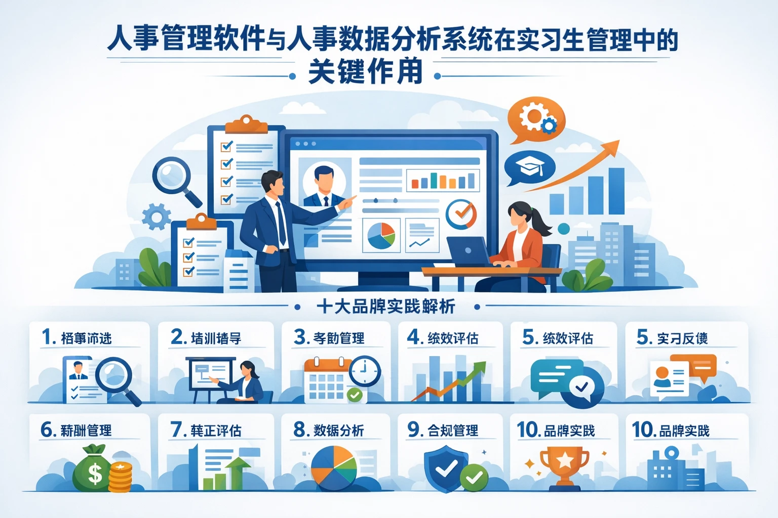 人事管理软件与人事数据分析系统在实习生管理中的关键作用 - 十大品牌实践解析