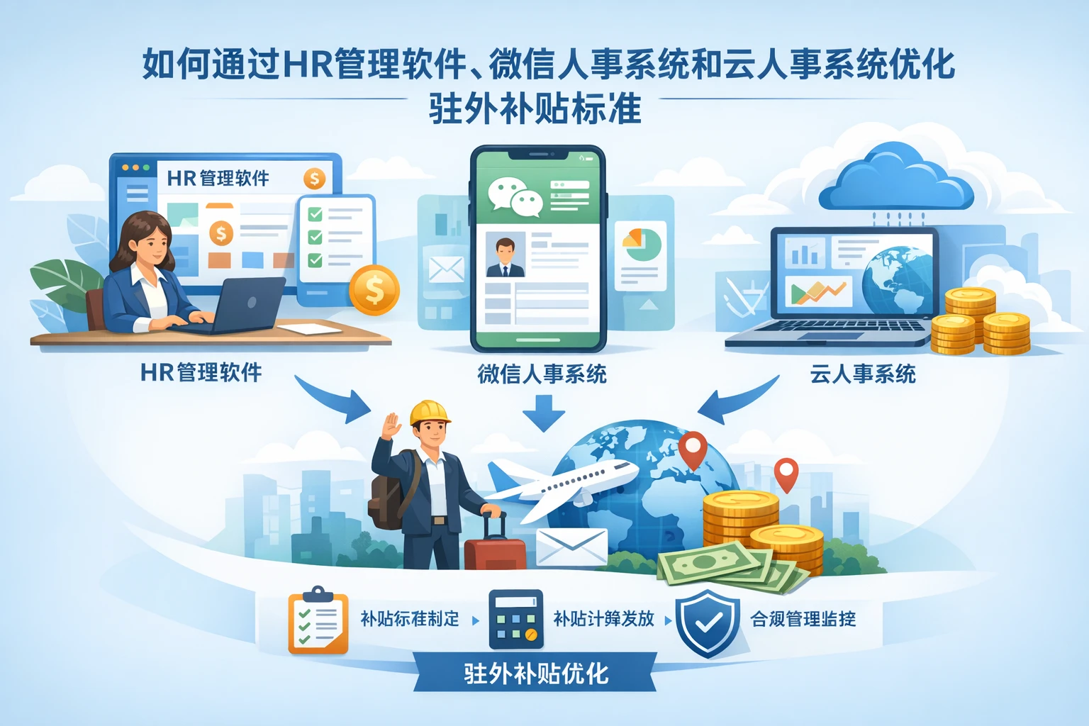 如何通过HR管理软件、微信人事系统和云人事系统优化驻外补贴标准