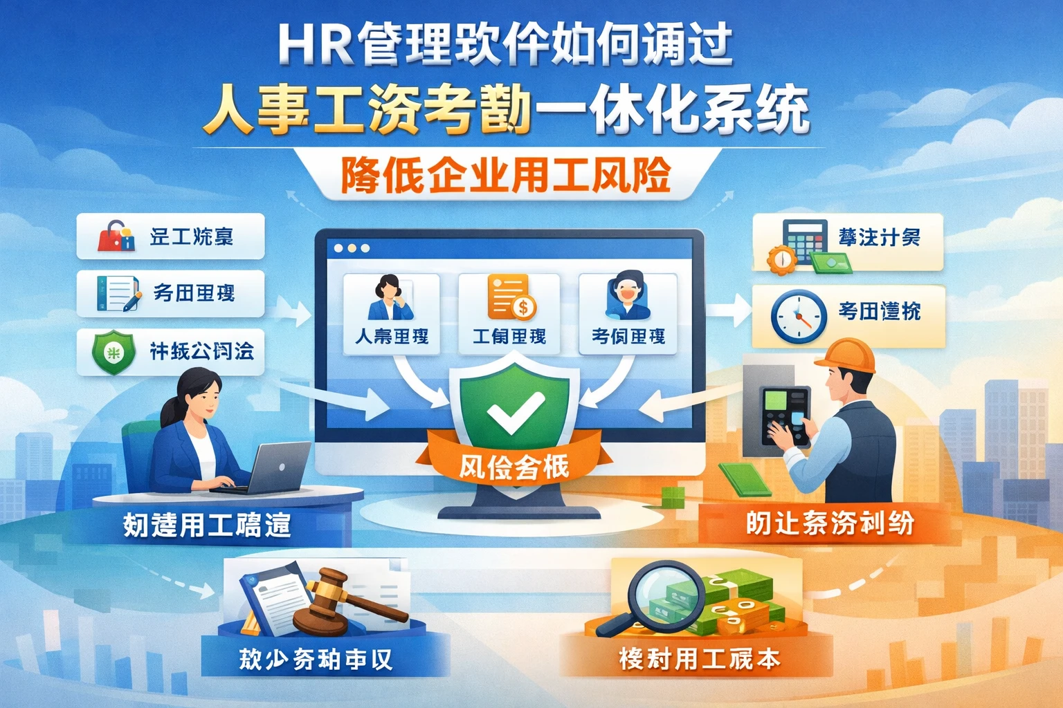 HR管理软件如何通过人事工资考勤一体化系统降低企业用工风险