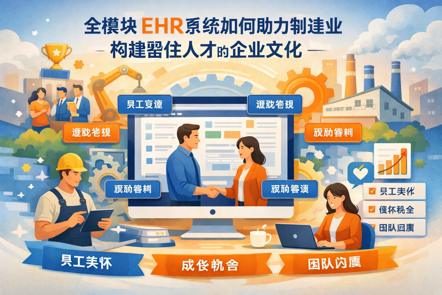 全模块EHR系统如何助力制造业构建留住人才的企业文化