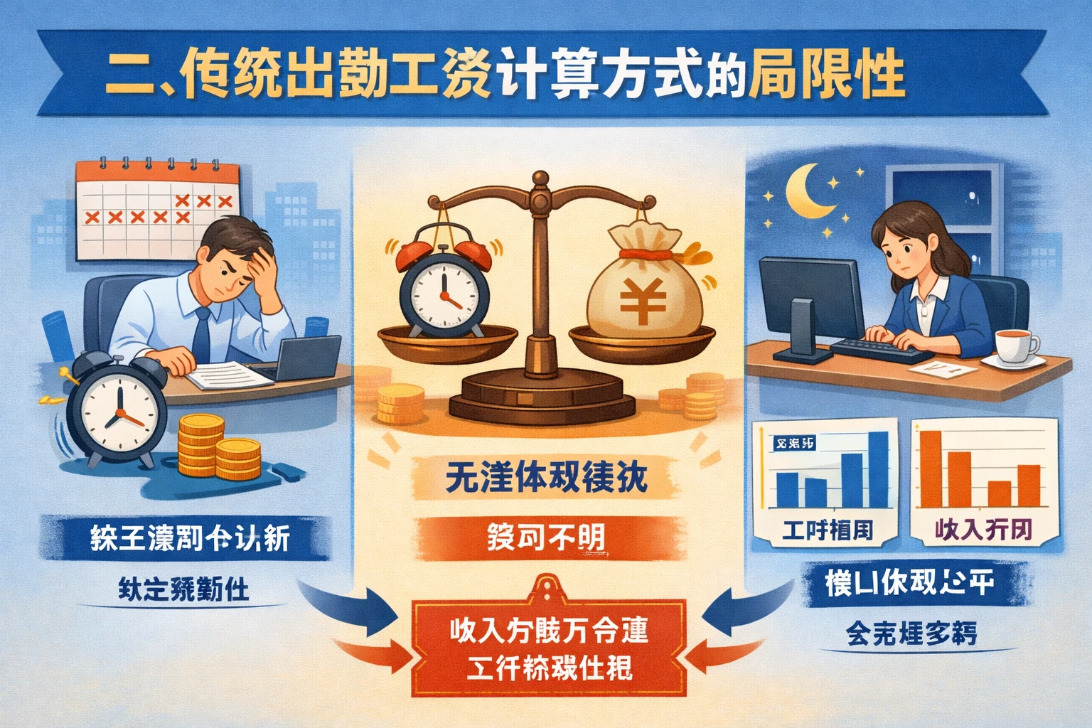 二、传统出勤工资计算方式的局限性