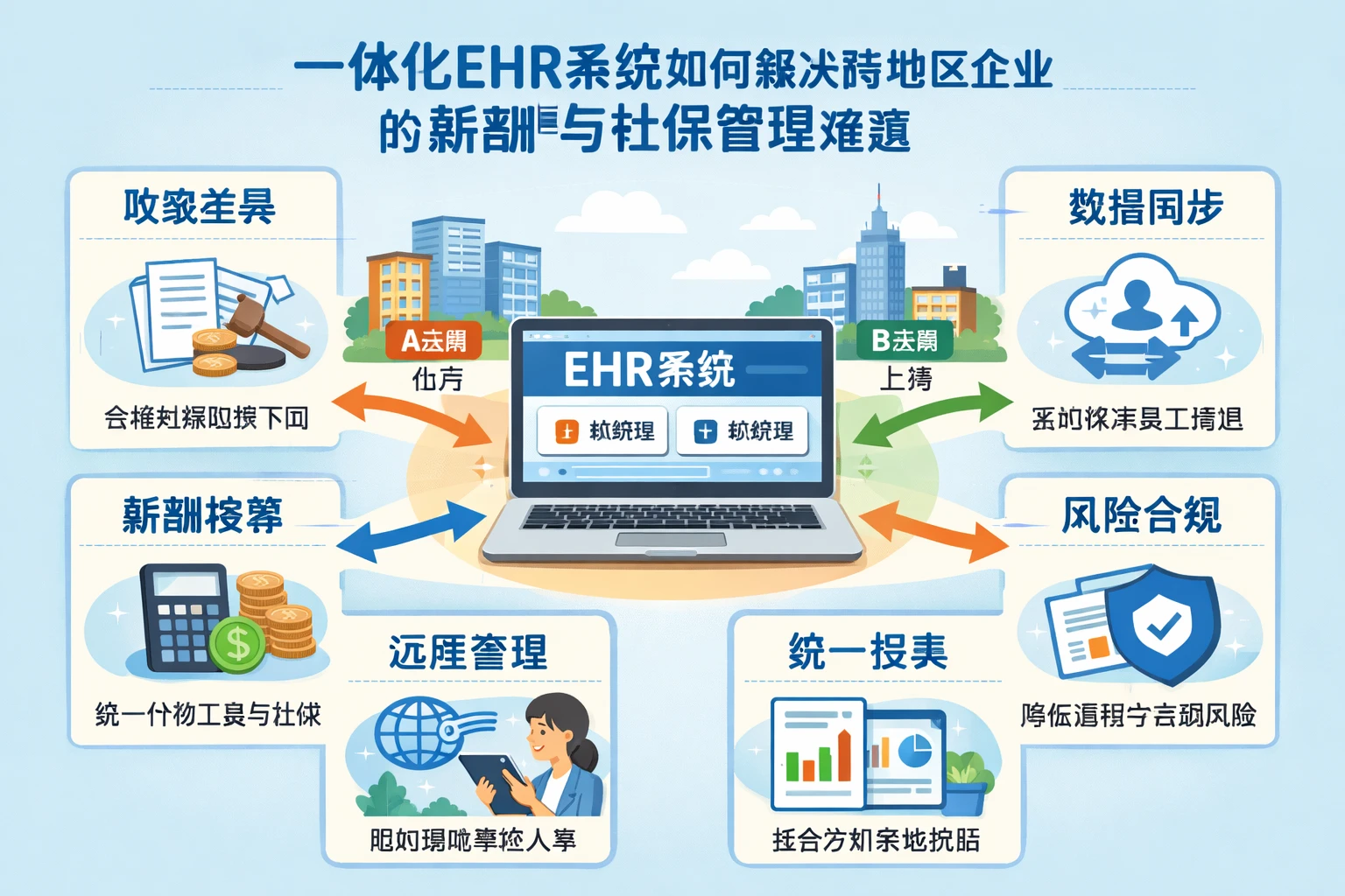 一体化EHR系统如何解决跨地区企业的薪酬与社保管理难题