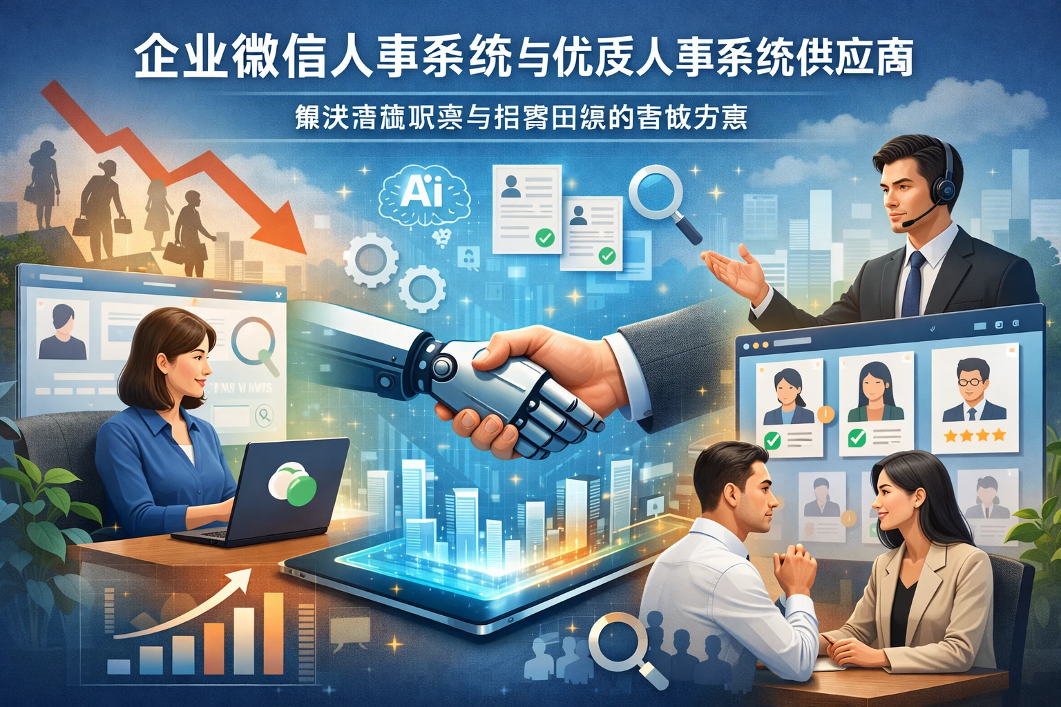 企业微信人事系统与优质人事系统供应商：解决高离职率与招聘困境的智能方案