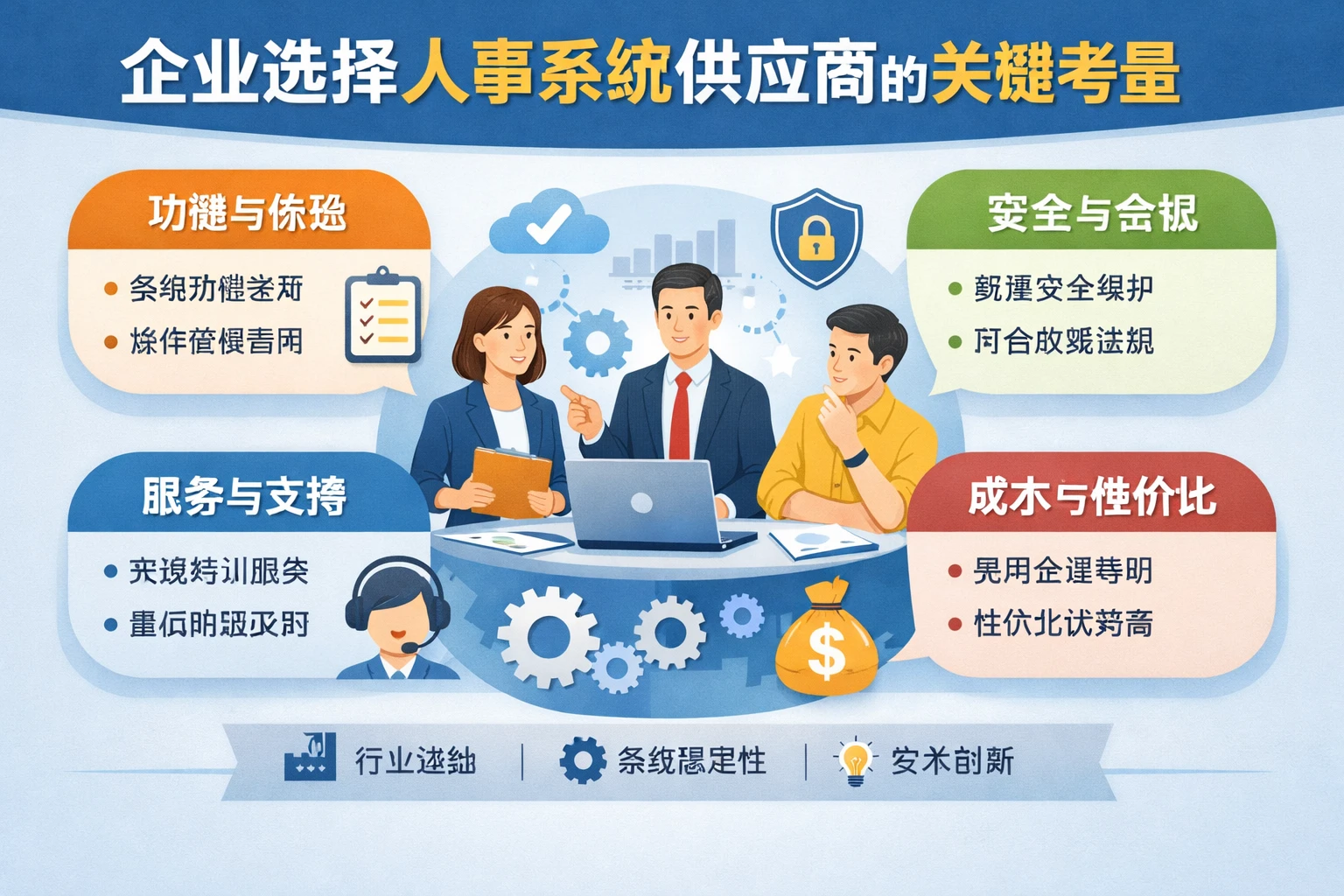 企业选择人事系统供应商的关键考量
