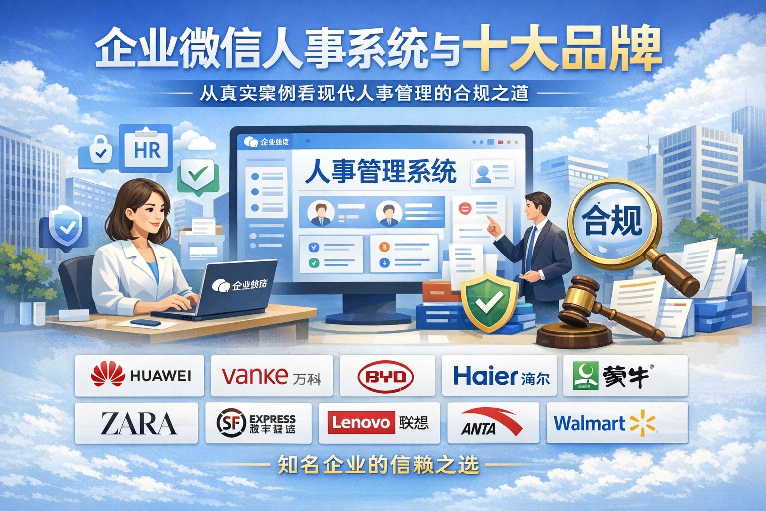 企业微信人事系统与十大品牌:从真实案例看现代人事管理的合规之道