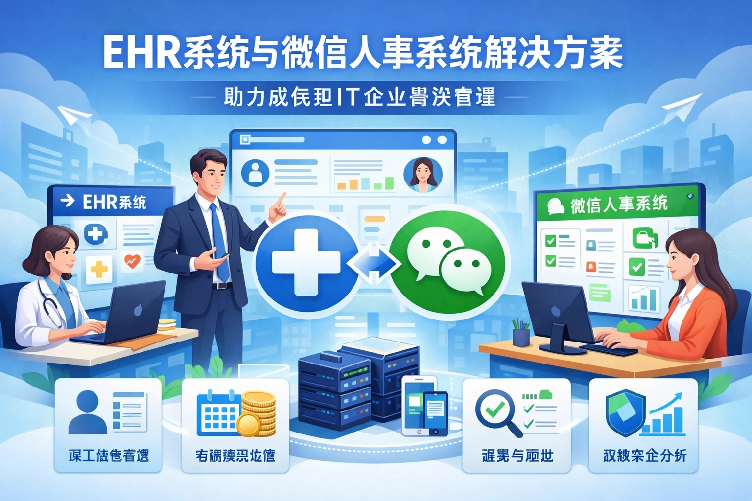 EHR系统与微信人事系统解决方案：助力成长型IT企业高效管理