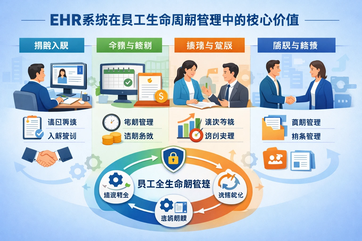 EHR系统在员工生命周期管理中的核心价值