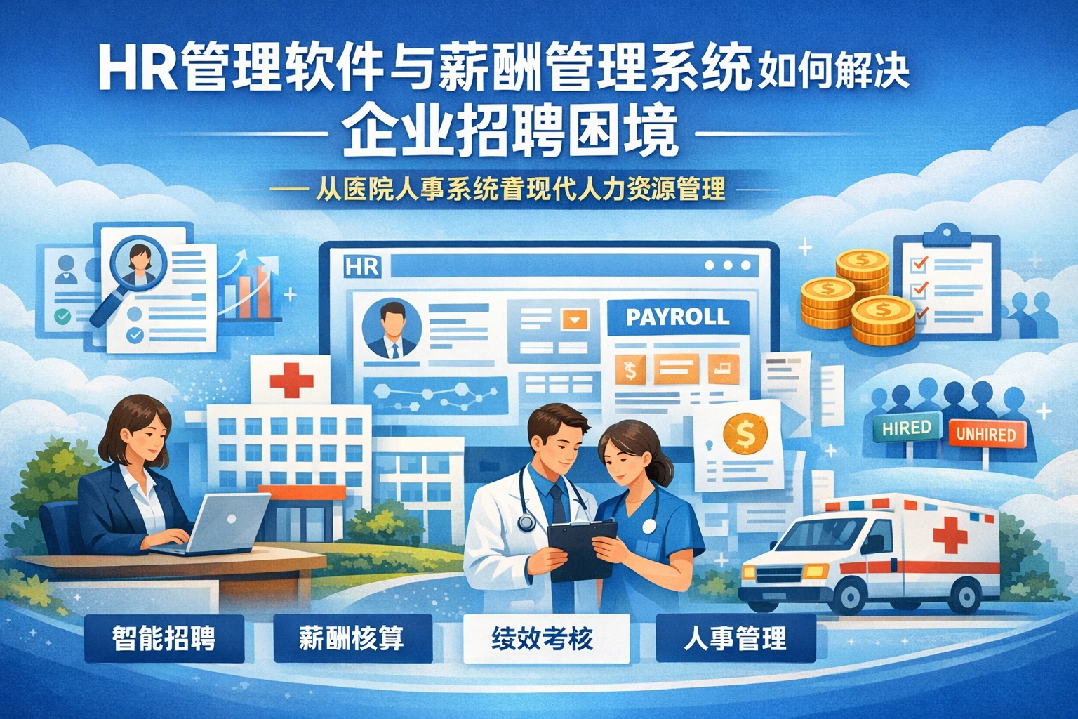 HR管理软件与薪酬管理系统如何解决企业招聘困境——从医院人事系统看现代人力资源管理