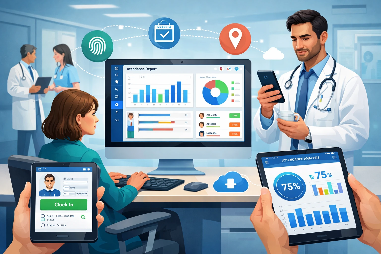 现代人力资源软件与移动人事系统在医院考勤分析中的创新应用