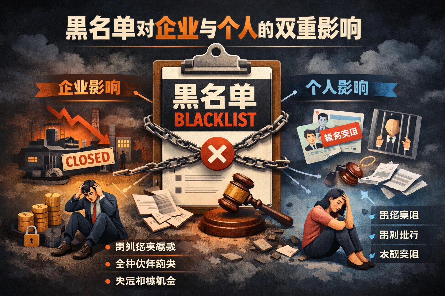 黑名单对企业与个人的双重影响