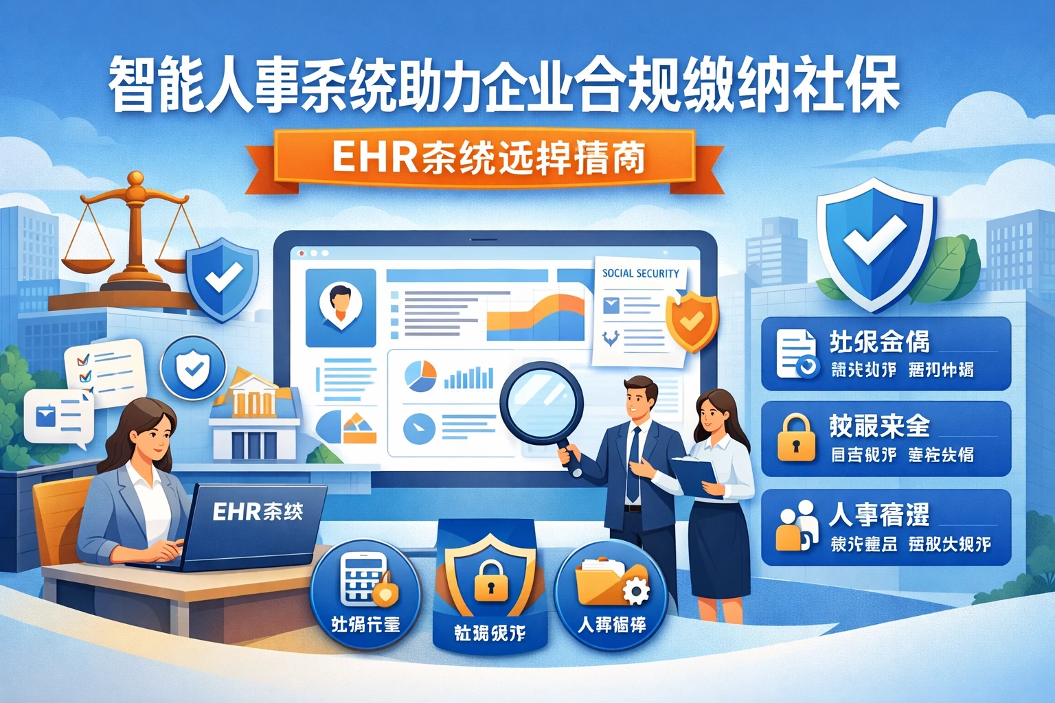 智能人事系统助力企业合规缴纳社保：EHR系统选择指南