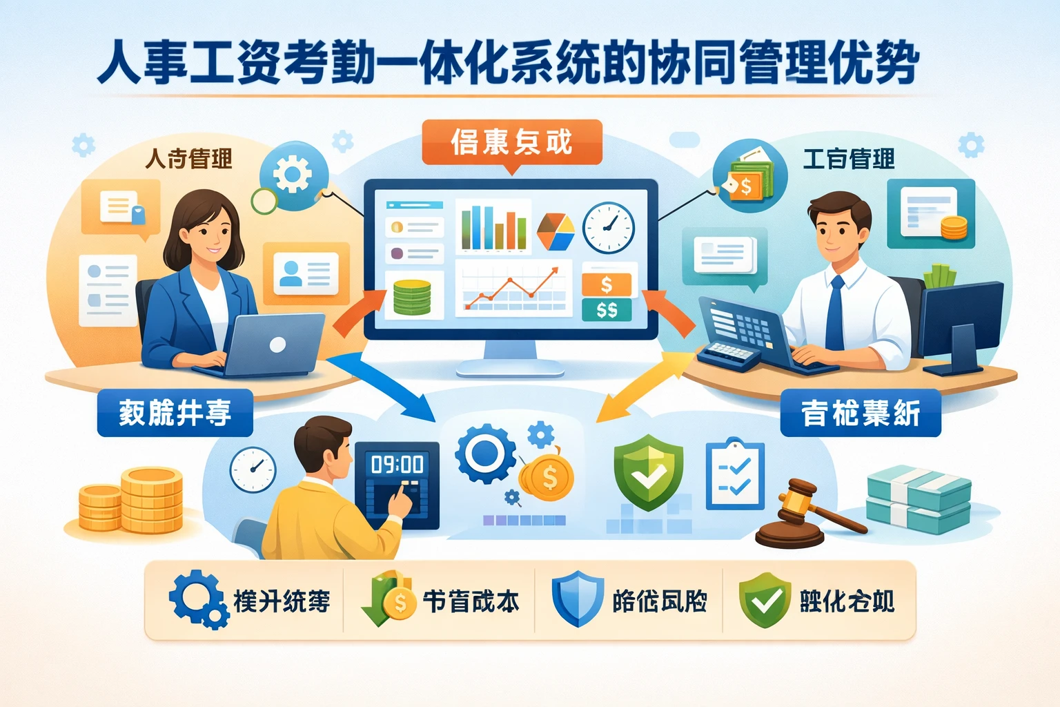 人事工资考勤一体化系统的协同管理优势