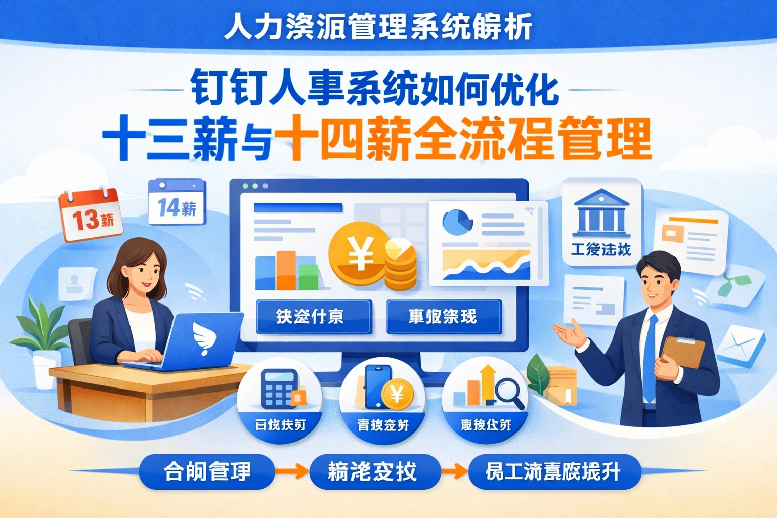 人力资源管理系统解析:钉钉人事系统如何优化十三薪与十四薪全流程管理