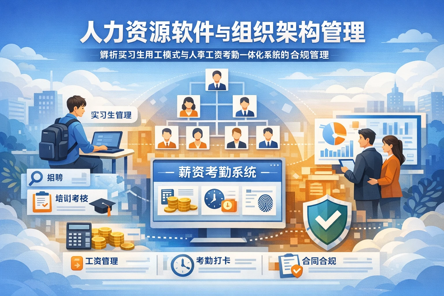 人力资源软件与组织架构管理系统：解析实习生用工模式与人事工资考勤一体化系统的合规管理