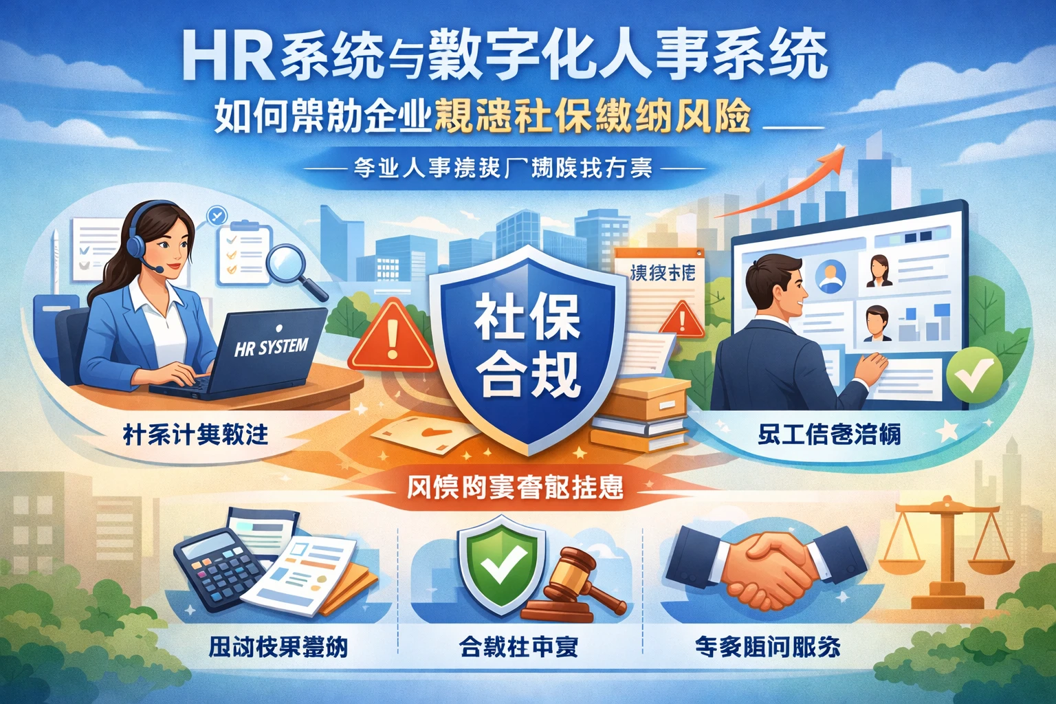 HR系统与数字化人事系统如何帮助企业规避社保缴纳风险——专业人事系统厂商解决方案