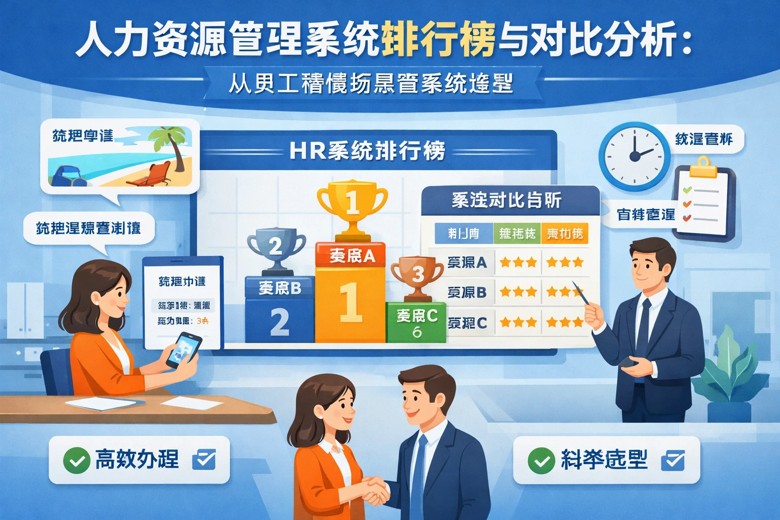 人力资源管理系统排行榜与对比分析：从员工请假场景看系统选型