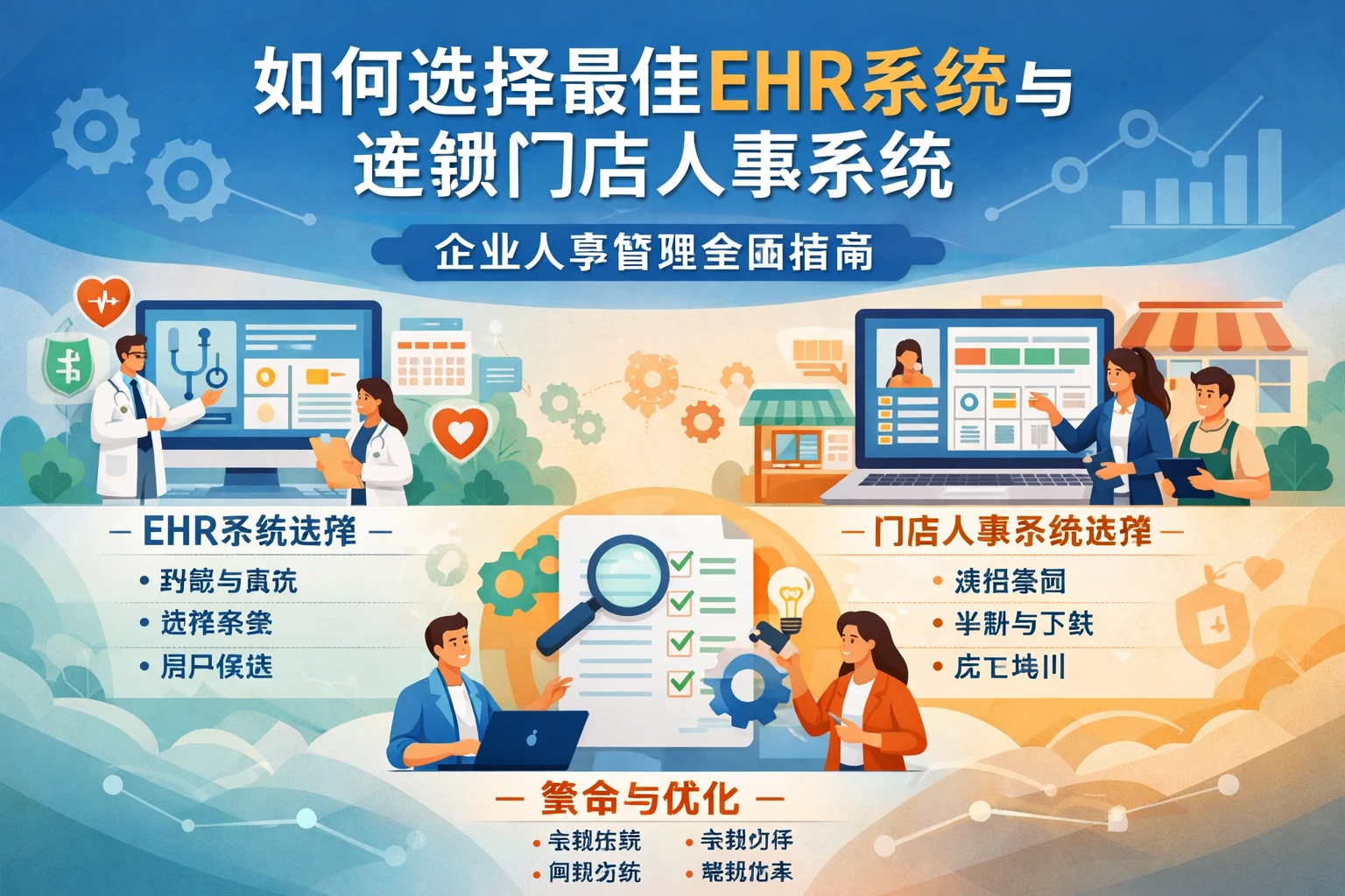 如何选择最佳EHR系统与连锁门店人事系统：企业人事管理全面指南