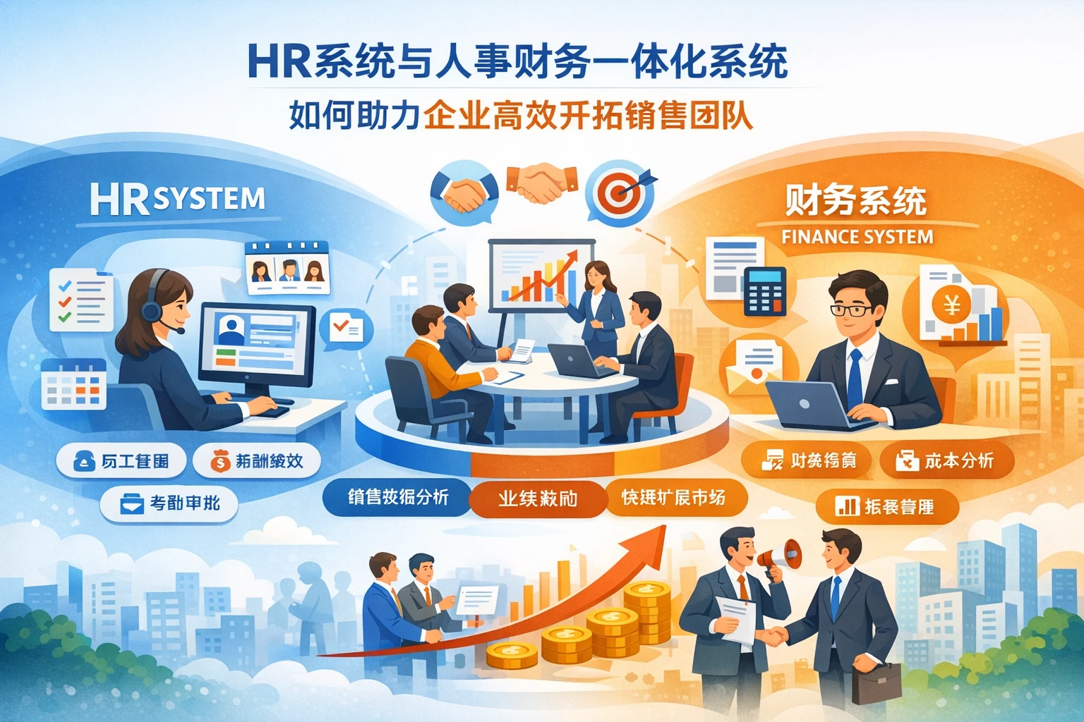HR系统与人事财务一体化系统如何助力企业高效开拓销售团队