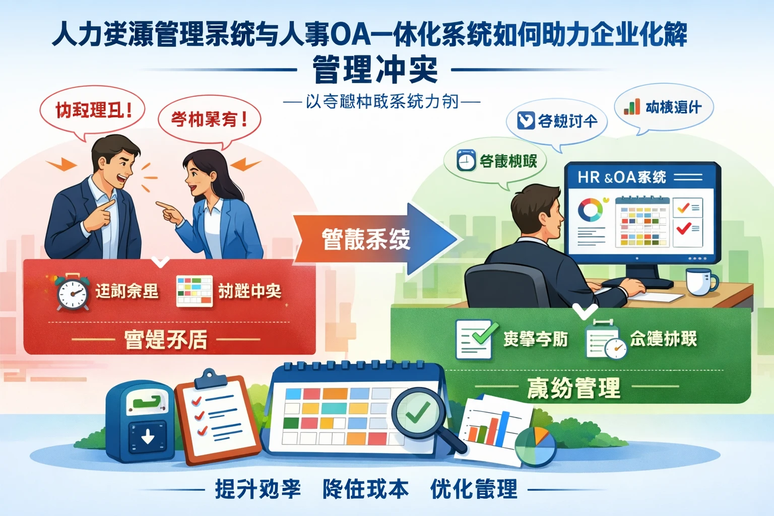 人力资源管理系统与人事OA一体化系统如何助力企业化解管理冲突——以考勤排班系统为例