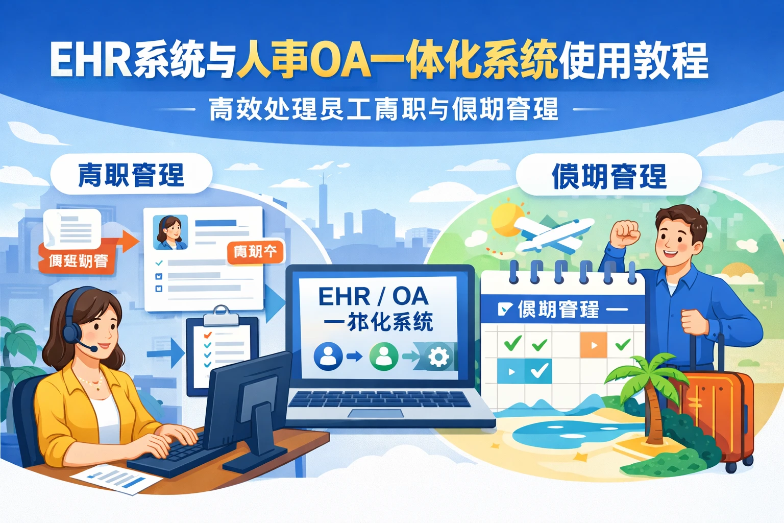 EHR系统与人事OA一体化系统使用教程：高效处理员工离职与假期管理