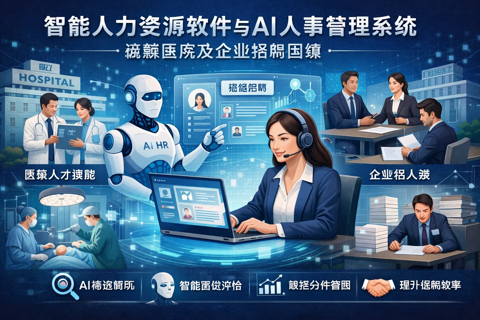 智能人力资源软件与AI人事管理系统：破解医院及企业招聘困境