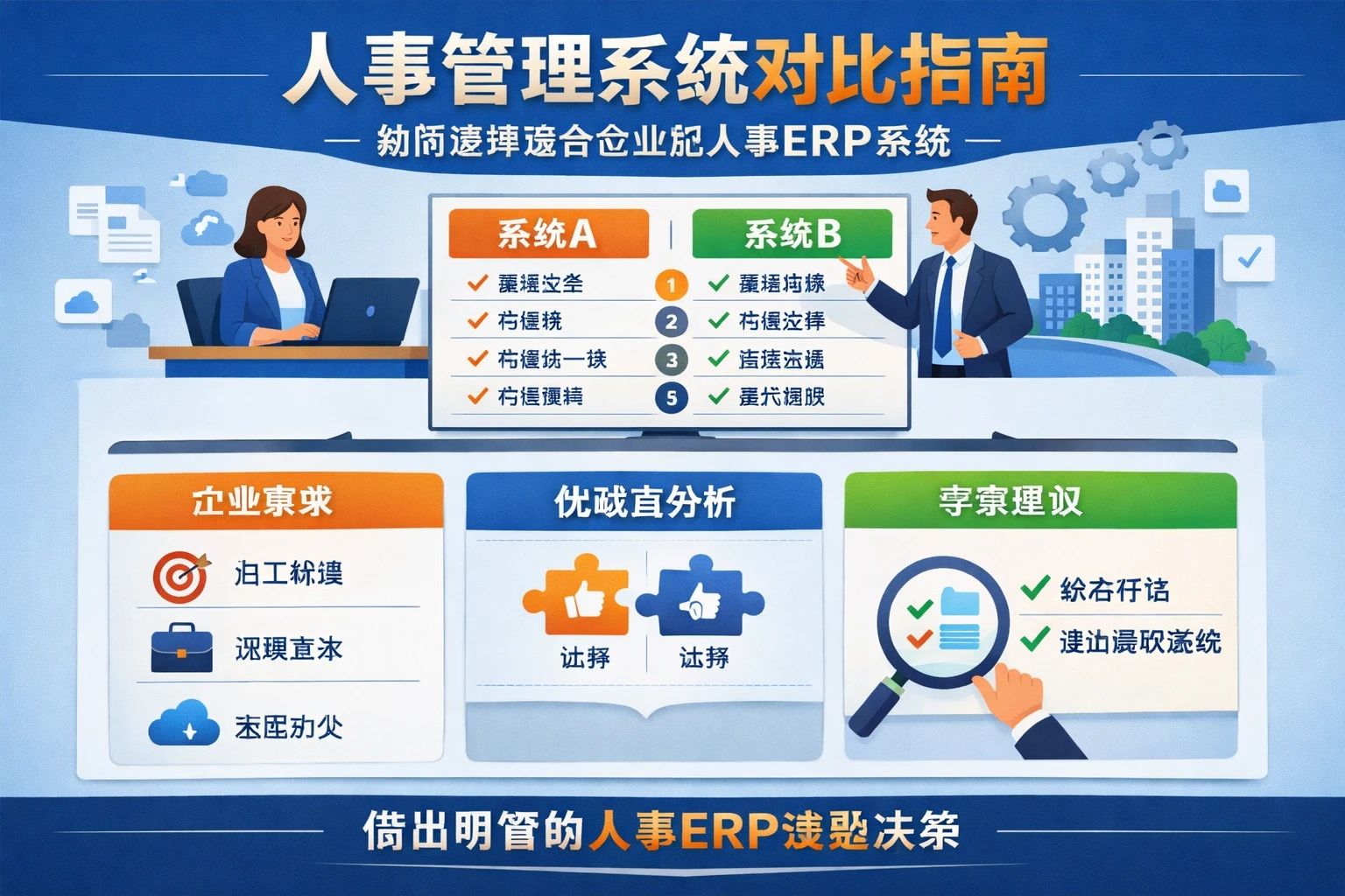 人事管理系统对比指南：如何选择适合企业的人事ERP系统