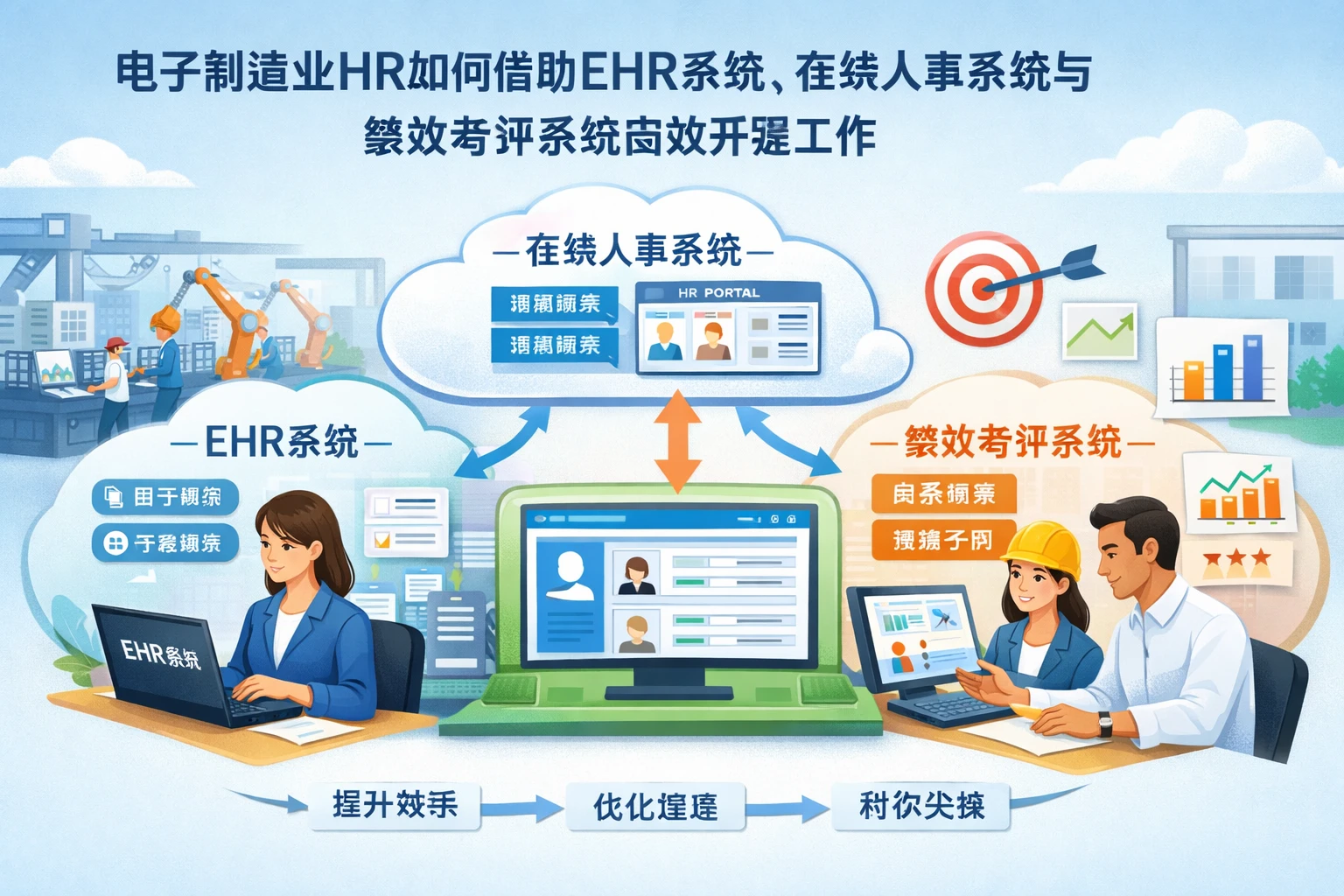 电子制造业HR如何借助EHR系统、在线人事系统与绩效考评系统高效开展工作