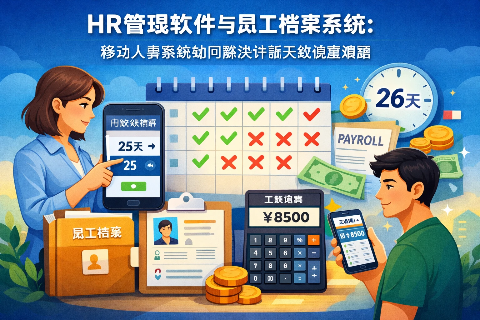 HR管理软件与员工档案系统:移动人事系统如何解决计薪天数调整难题