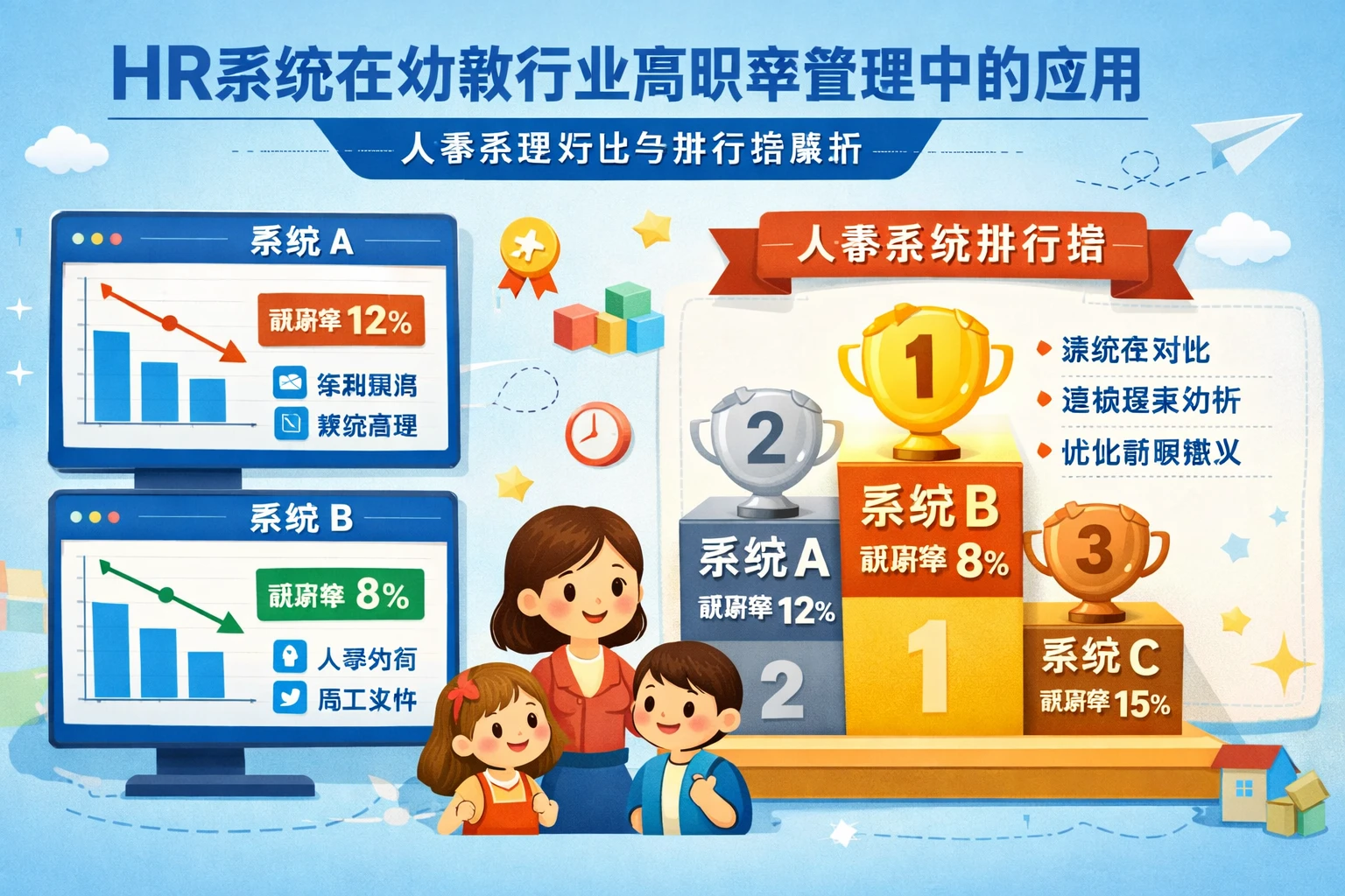 HR系统在幼教行业离职率管理中的应用：人事系统对比与排行榜解析