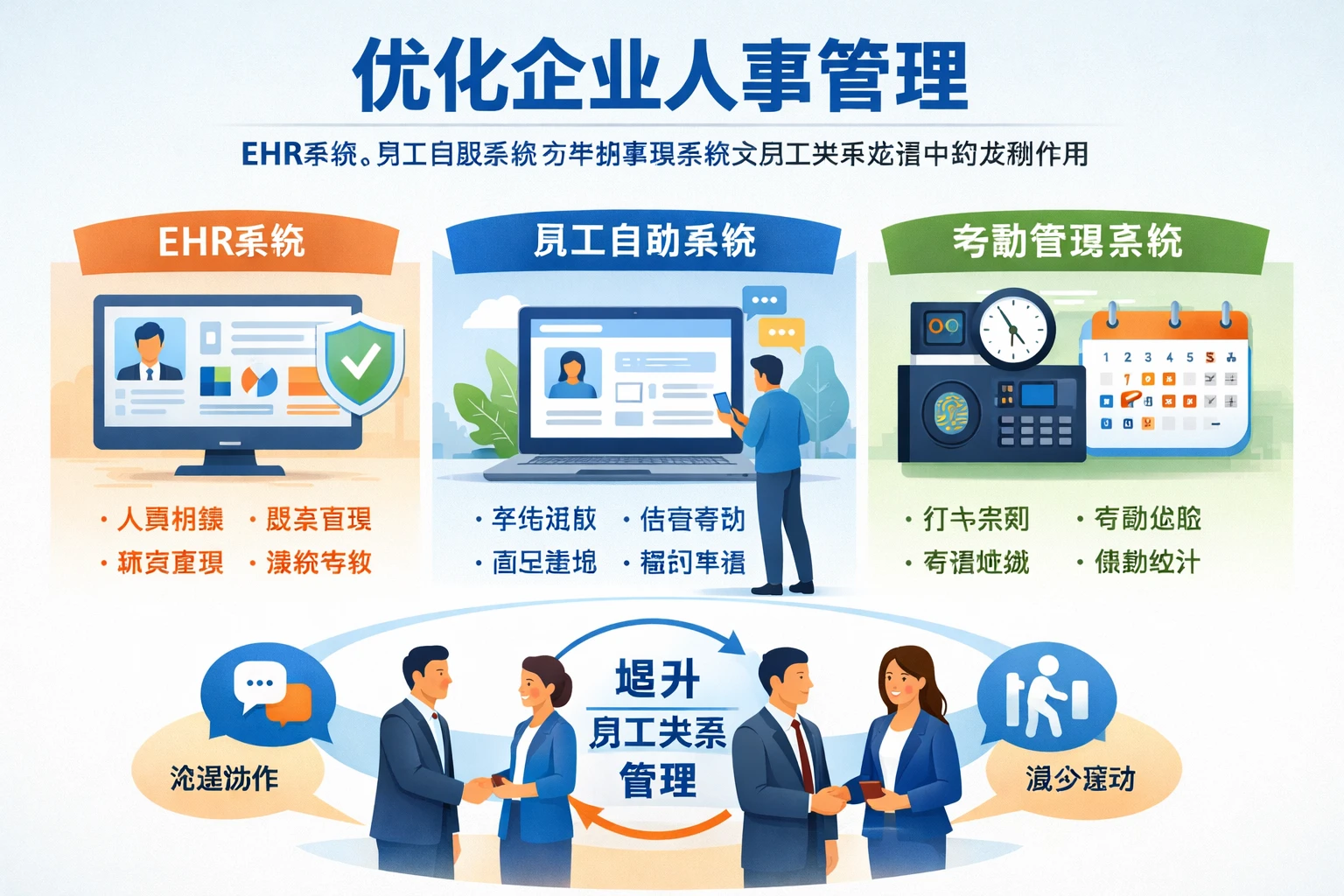 优化企业人事管理：EHR系统、员工自助系统与考勤管理系统在员工关系处理中的关键作用