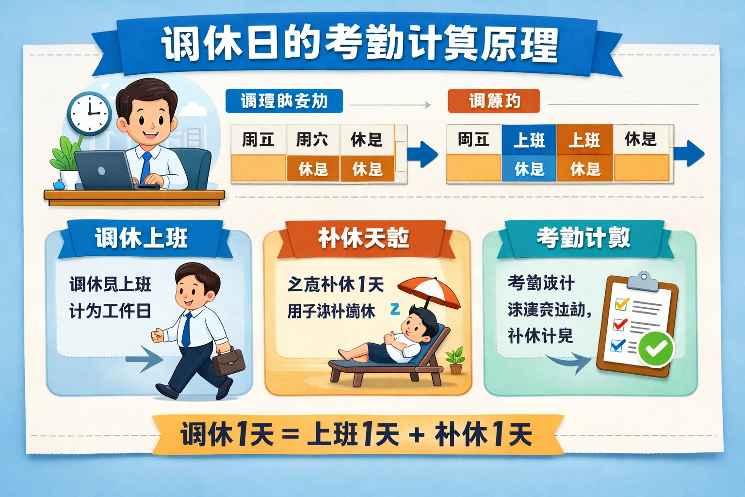 调休日的考勤计算原理