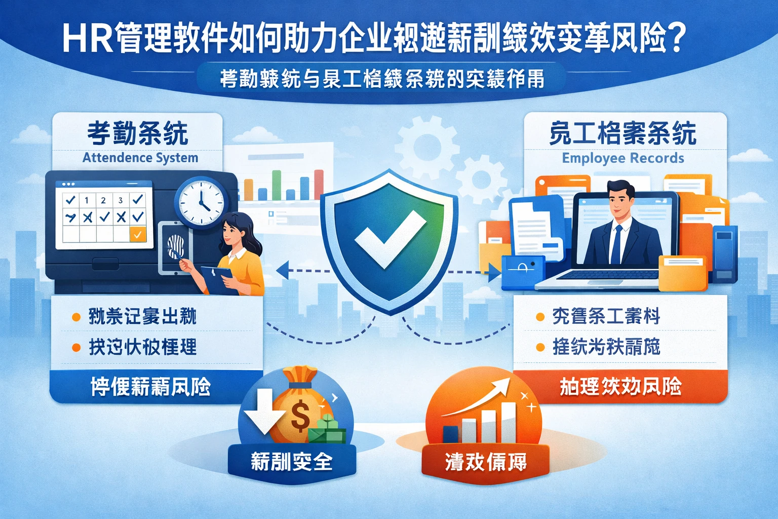 HR管理软件如何助力企业规避薪酬绩效变革风险：考勤系统与员工档案系统的关键作用
