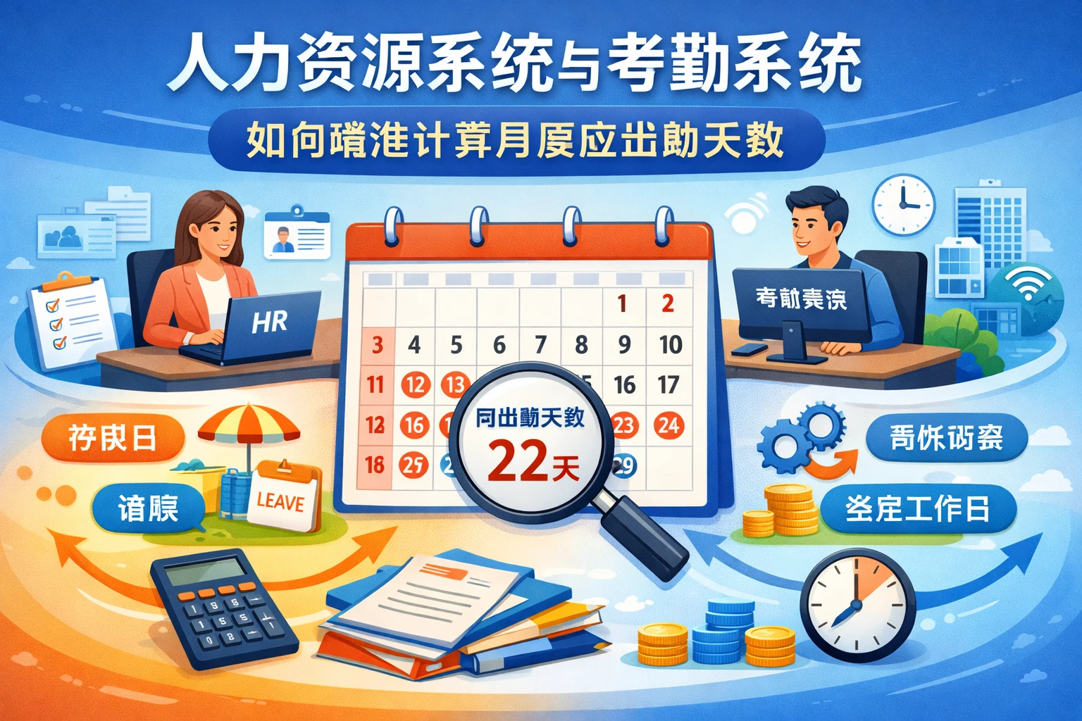 人力资源系统与考勤系统如何精准计算月度应出勤天数