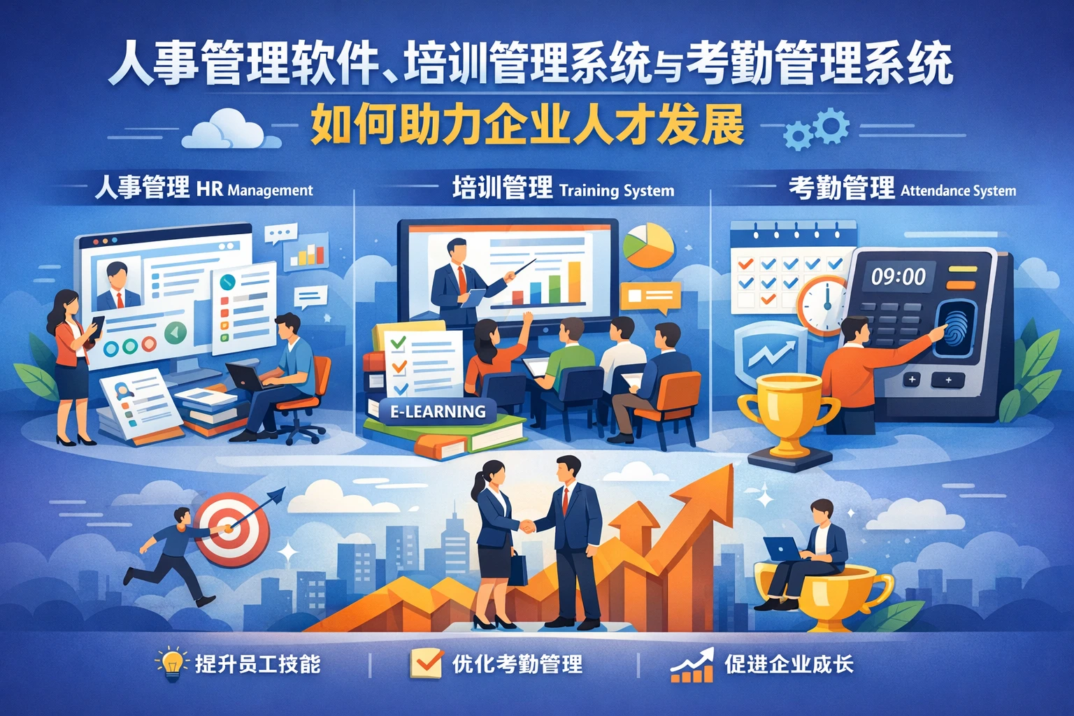 人事管理软件、培训管理系统与考勤管理系统如何助力企业人才发展