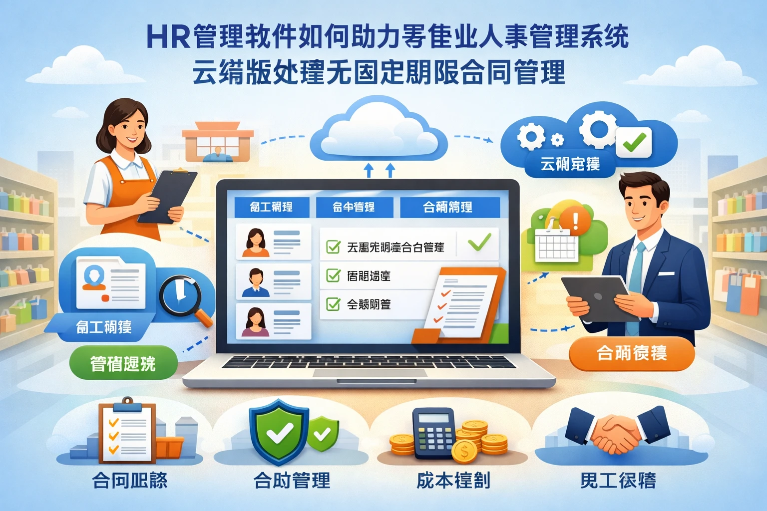 HR管理软件如何助力零售业人事管理系统云端版处理无固定期限合同管理