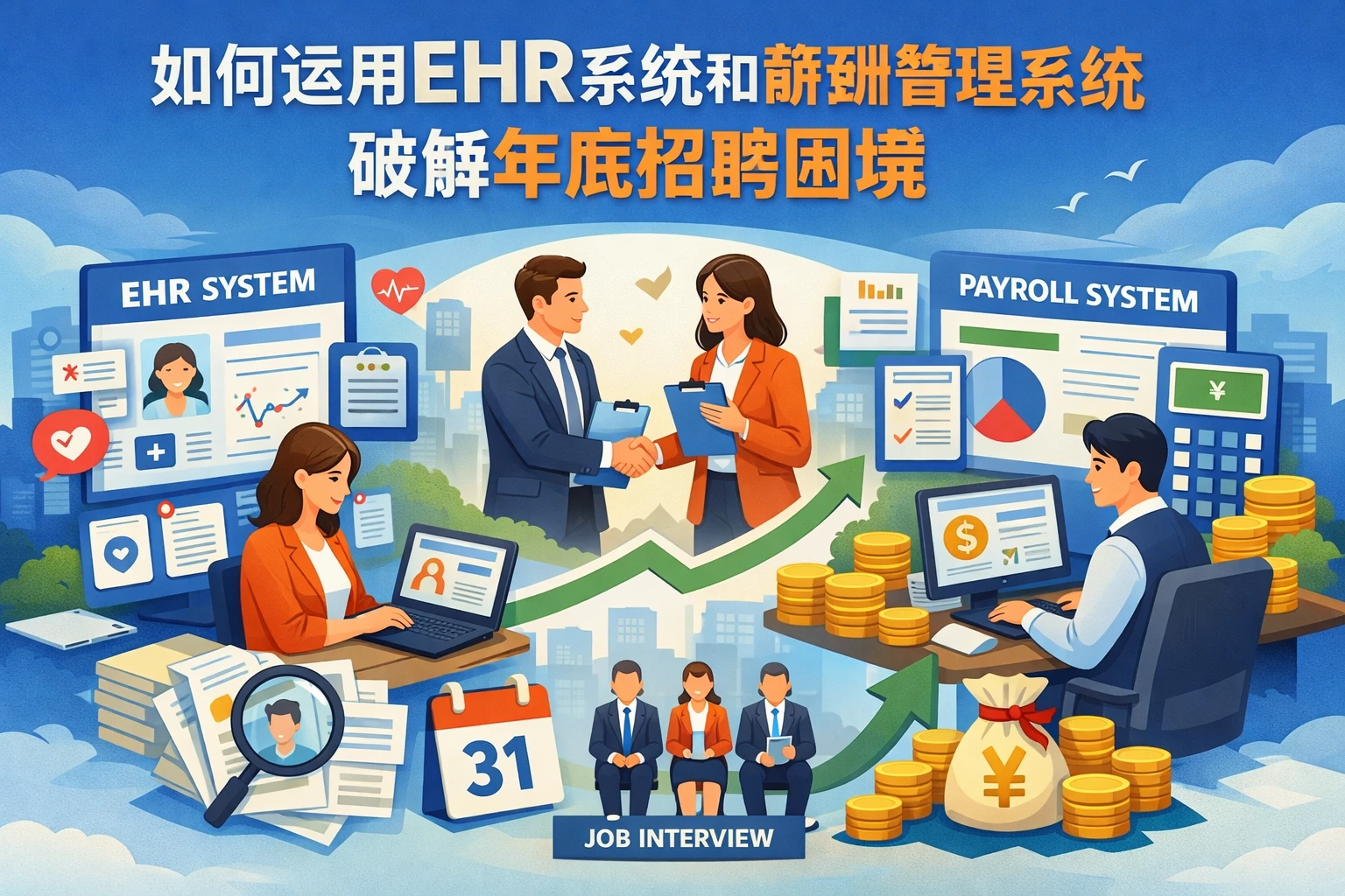 如何运用EHR系统和薪酬管理系统破解年底招聘困境