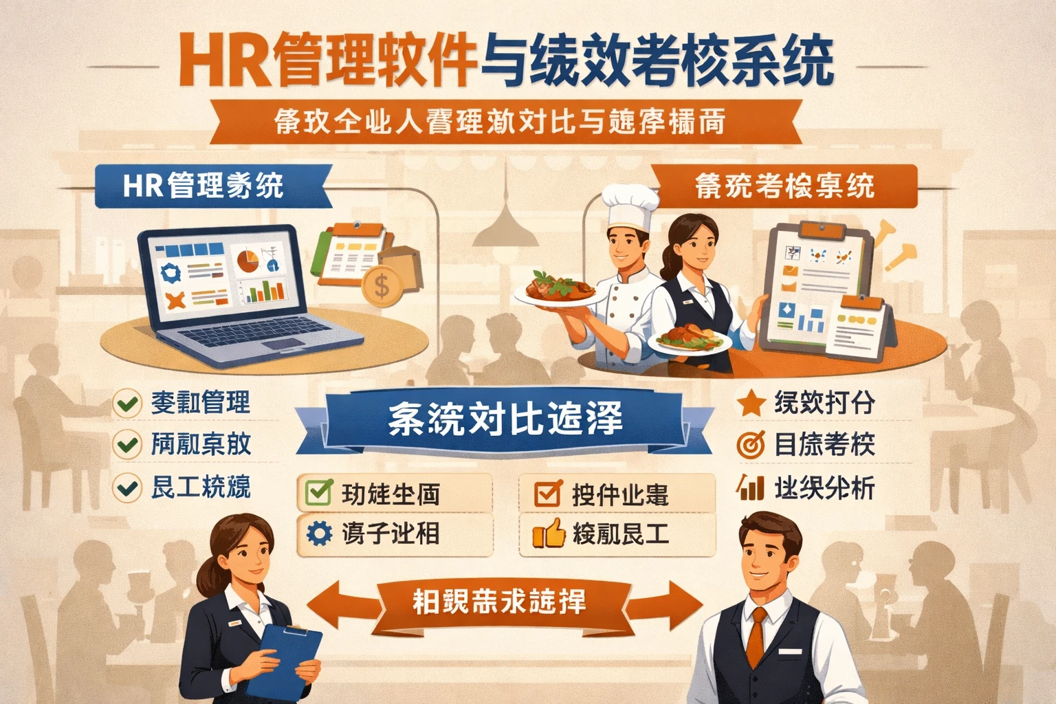 HR管理软件与绩效考核系统：餐饮企业人事系统对比与选择指南