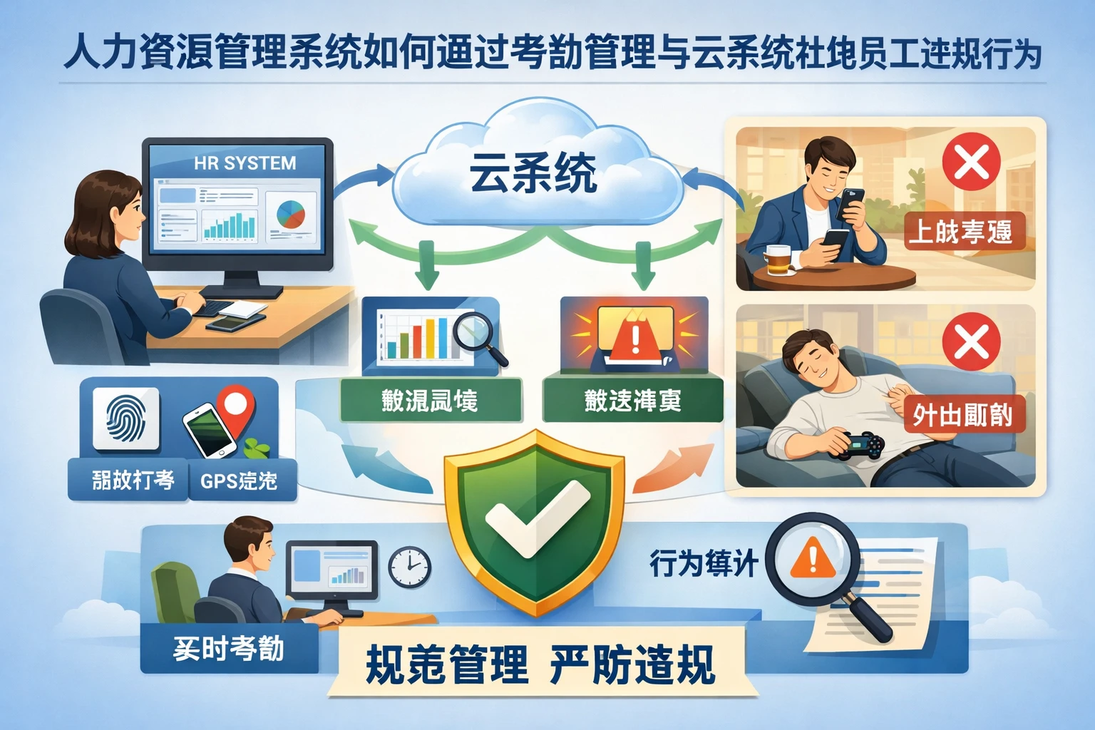 人力资源管理系统如何通过考勤管理与云系统杜绝员工违规行为