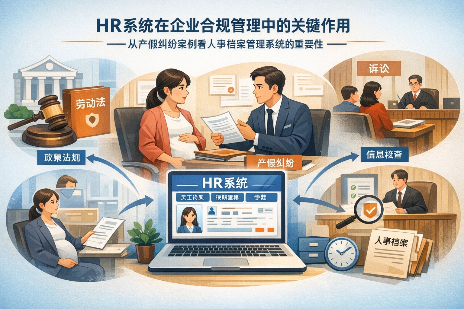 HR系统在企业合规管理中的关键作用——从产假纠纷案例看人事档案管理系统的重要性