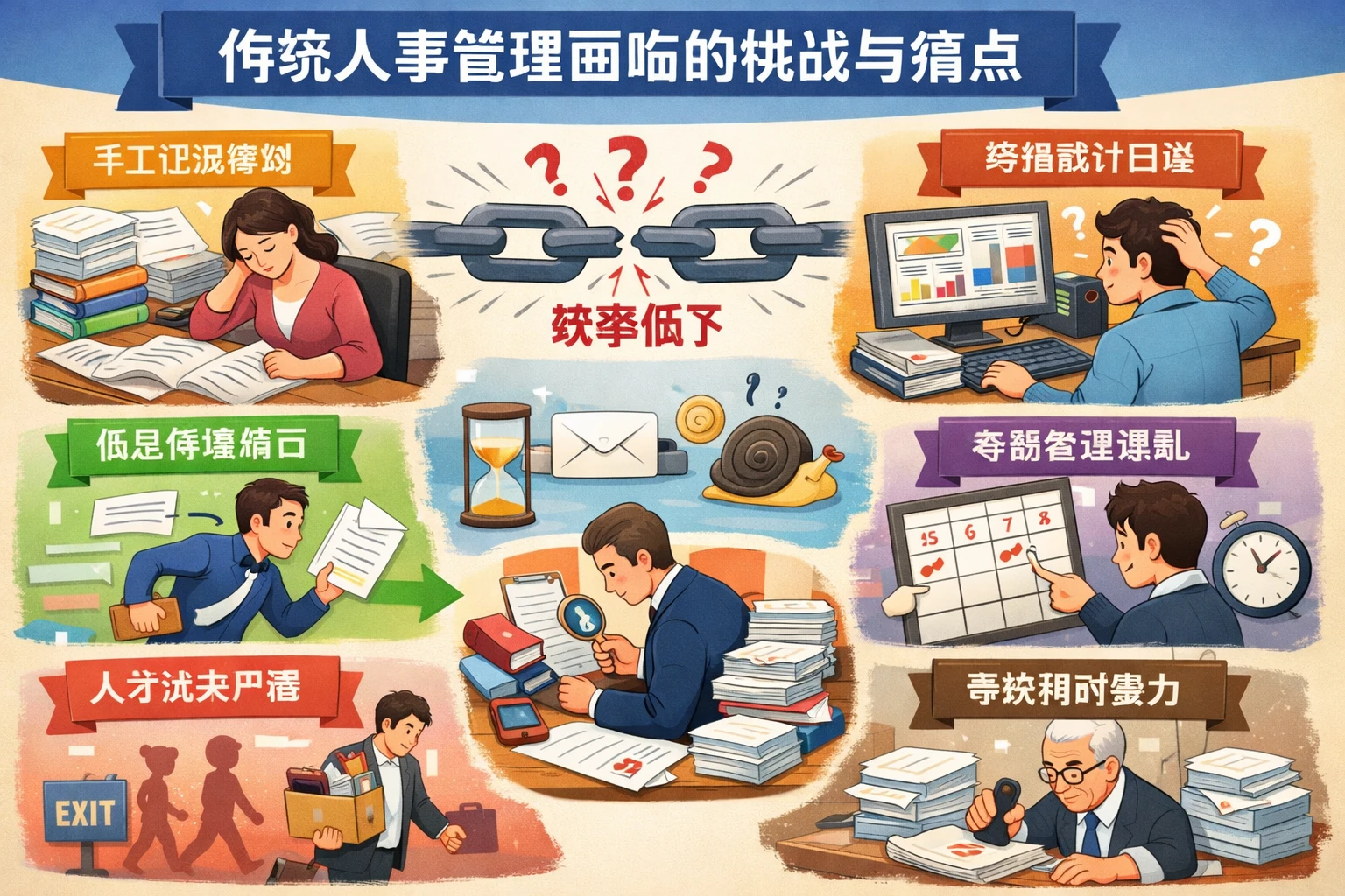 传统人事管理面临的挑战与痛点