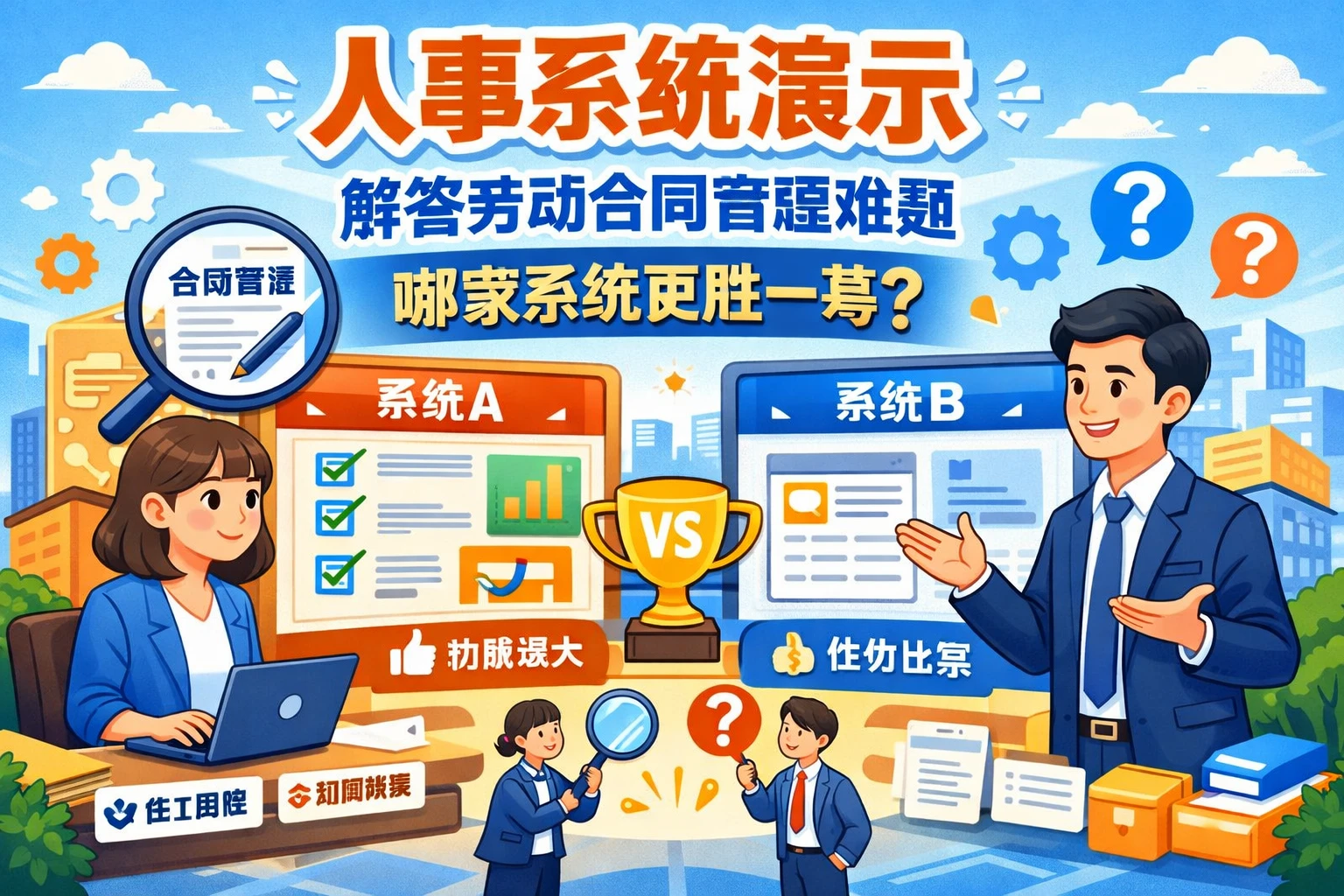 人事系统演示：解答劳动合同管理难题，哪家系统更胜一筹？