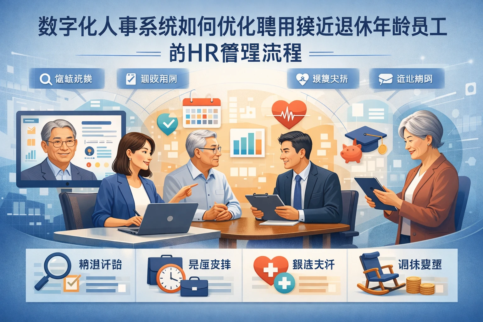 数字化人事系统如何优化聘用接近退休年龄员工的HR管理流程