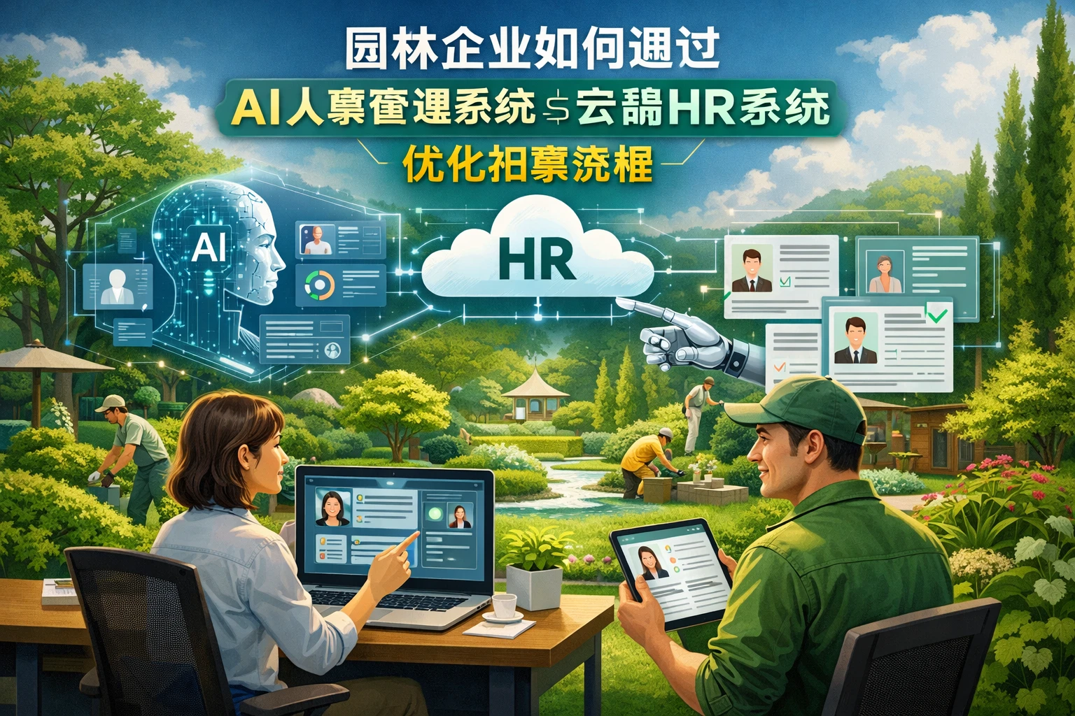 园林企业如何通过AI人事管理系统与云端HR系统优化招聘流程