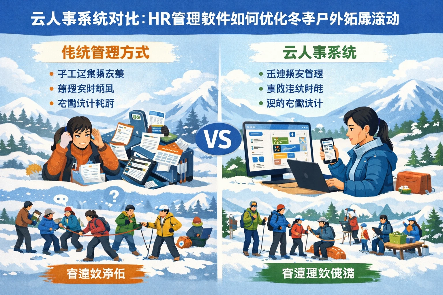 云人事系统对比:HR管理软件如何优化冬季户外拓展活动