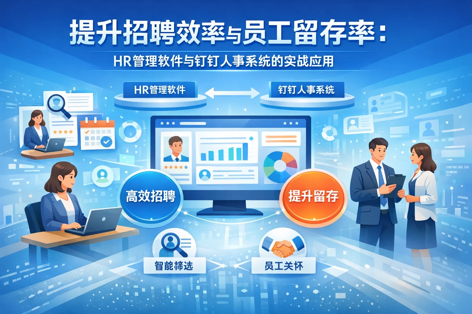提升招聘效率与员工留存率：HR管理软件与钉钉人事系统的实战应用