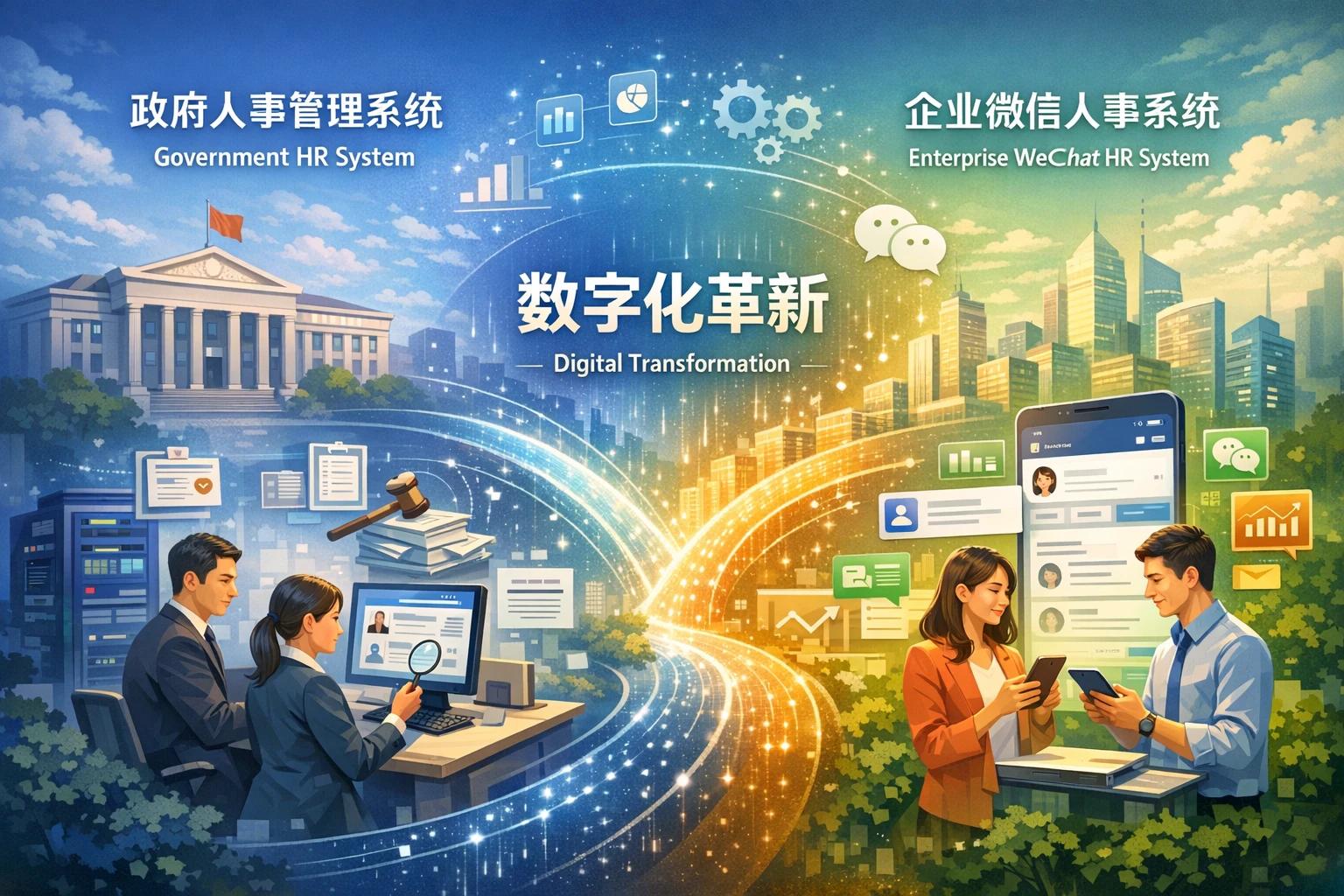 现代人力资源系统：从政府人事管理系统到企业微信人事系统的数字化革新