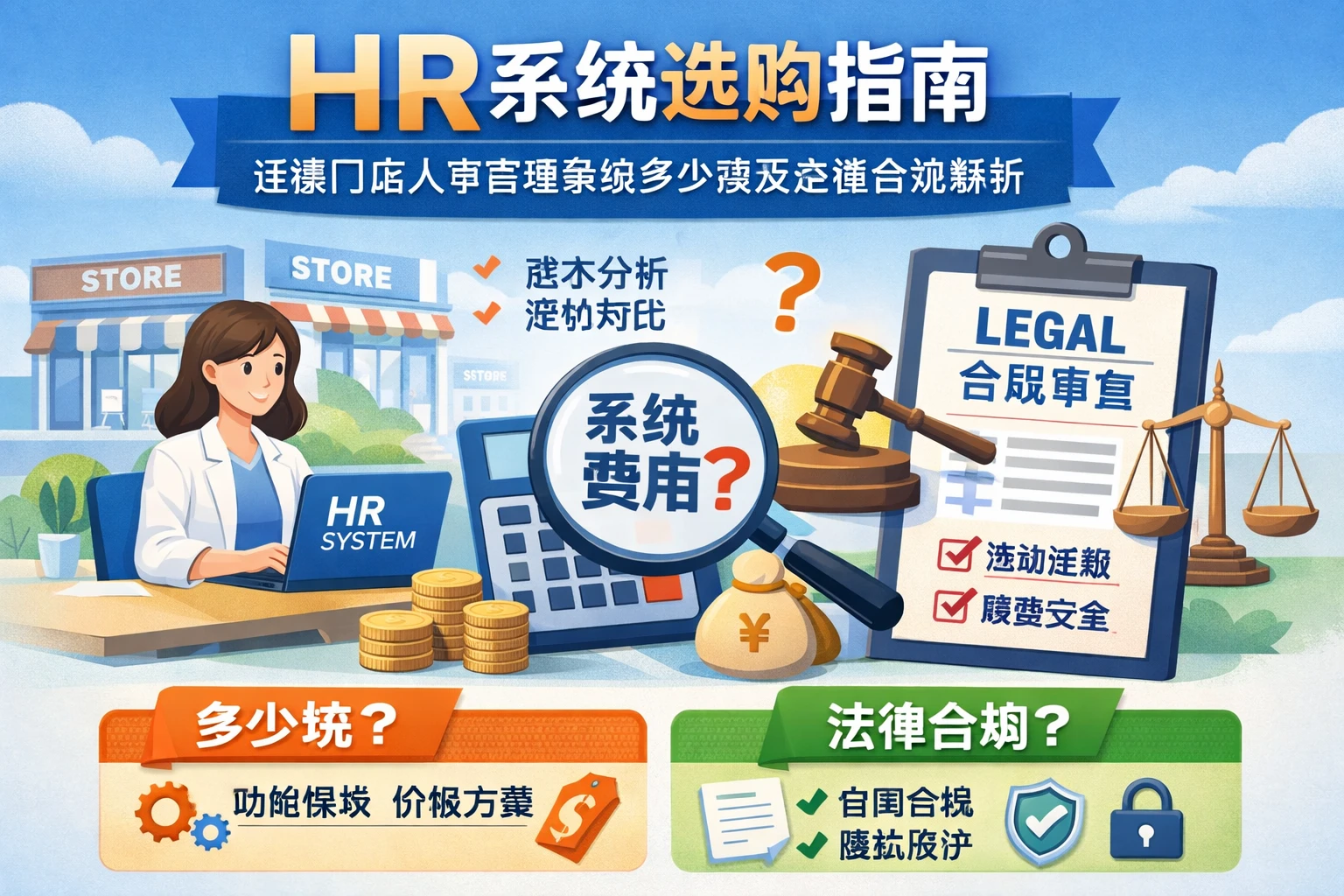 HR系统选购指南：连锁门店人事管理系统多少钱及法律合规解析