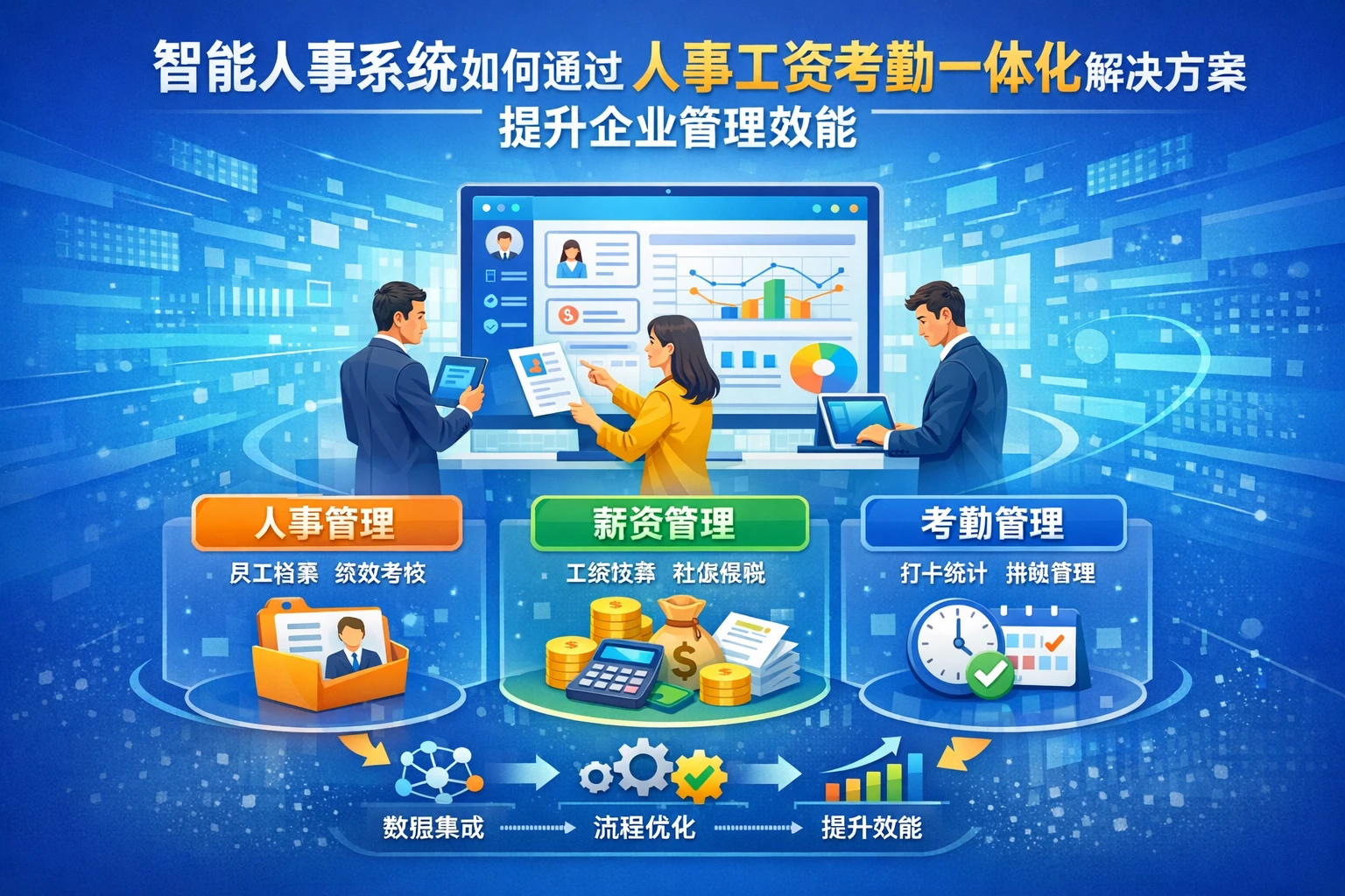 智能人事系统如何通过人事工资考勤一体化解决方案提升企业管理效能