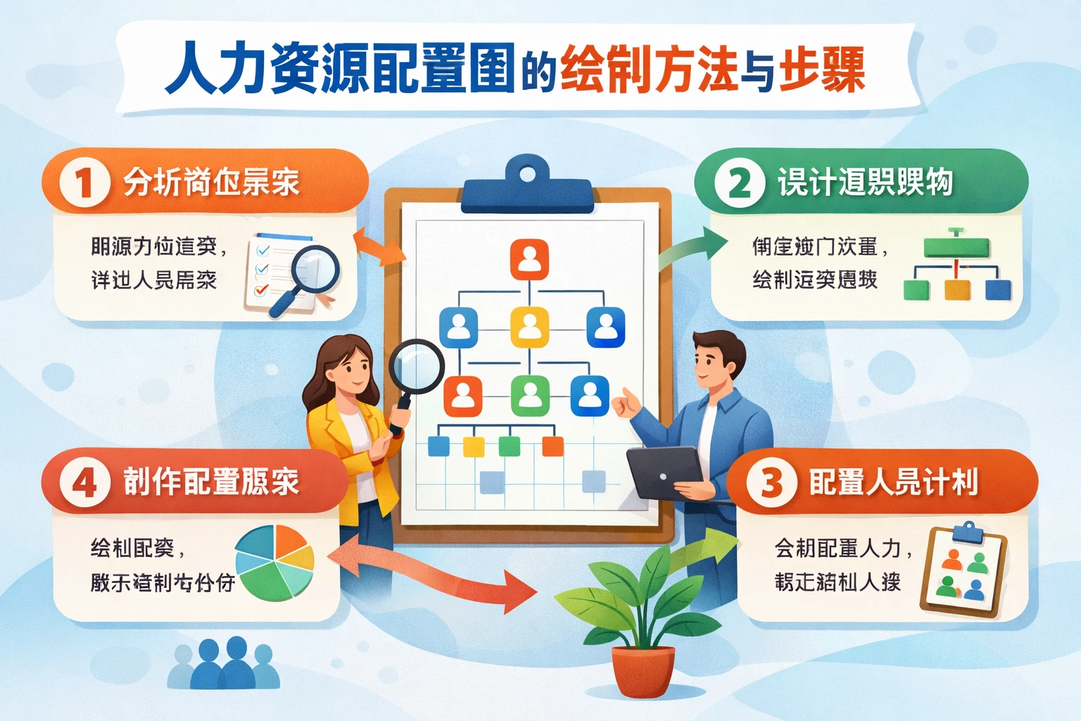 人力资源配置图的绘制方法与步骤